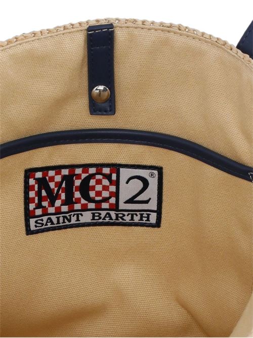 Borsa donna MC2 Saint Barth Raffia City Mid naturale con perline multicolor MC2 SAINT BARTH | RAFFIA city mid00357L